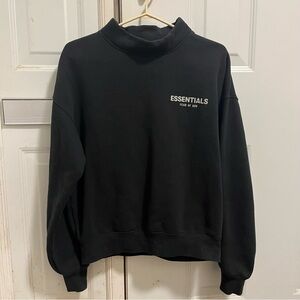 Essentials Fear Of God Black Mock Neck Sweater Kids Size 12/Women’s Small!